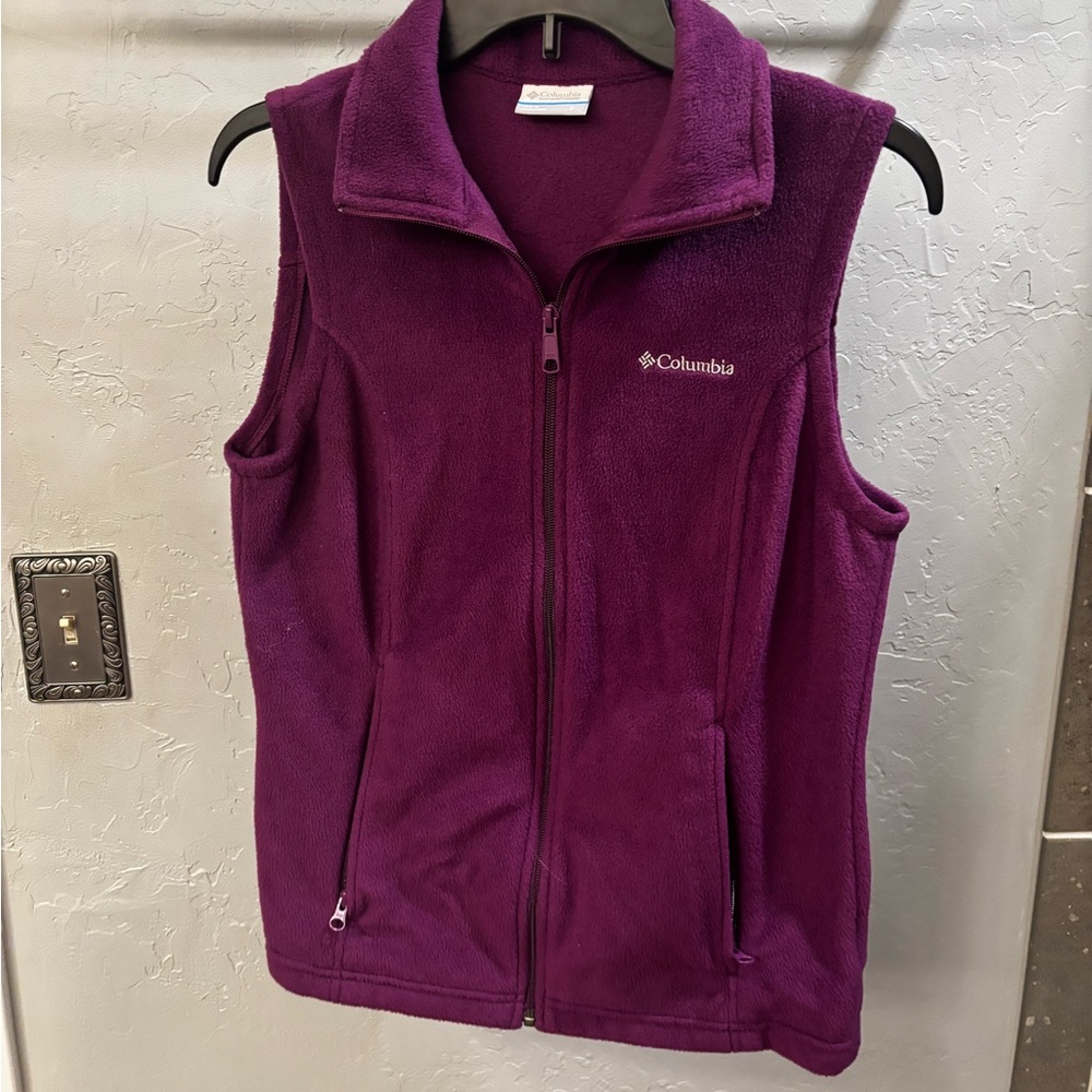 Columbia Rich Purple Fleece Vest (READ DESC)